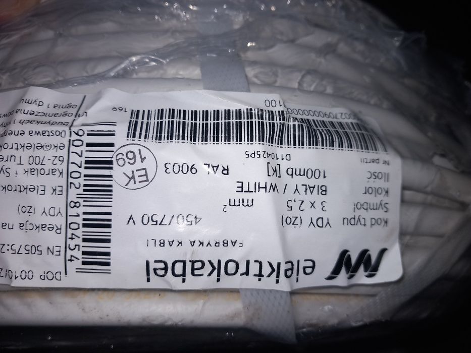 Przewód YDY 3x2,5 okrągły