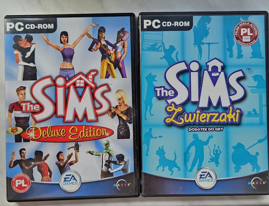 Cena za 2 CD - The Sims Deluxe + The Sims Zwierzaki