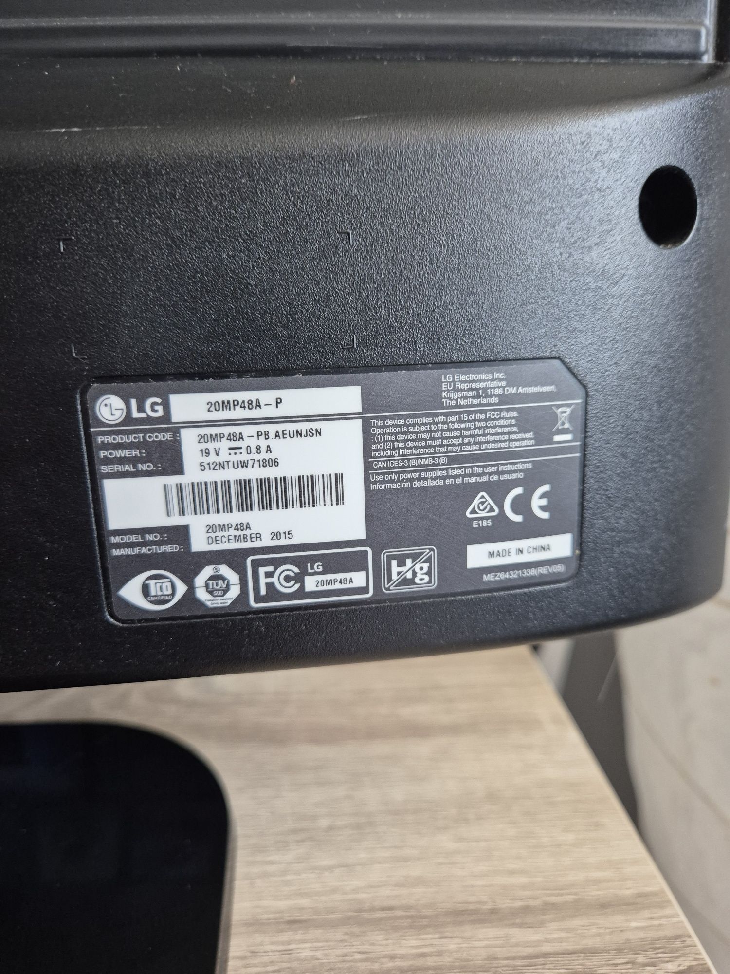 Monitor LG 1440x900 19.5