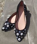 Baleriny w szpic, w kwiaty, z cyrkoniami, TOPSHOP r. 39