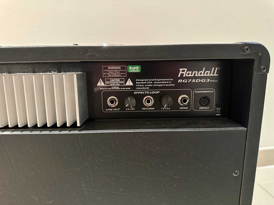 Amplificador guitarra Randall RG75DG3 plus – pedal e cabos incluídos