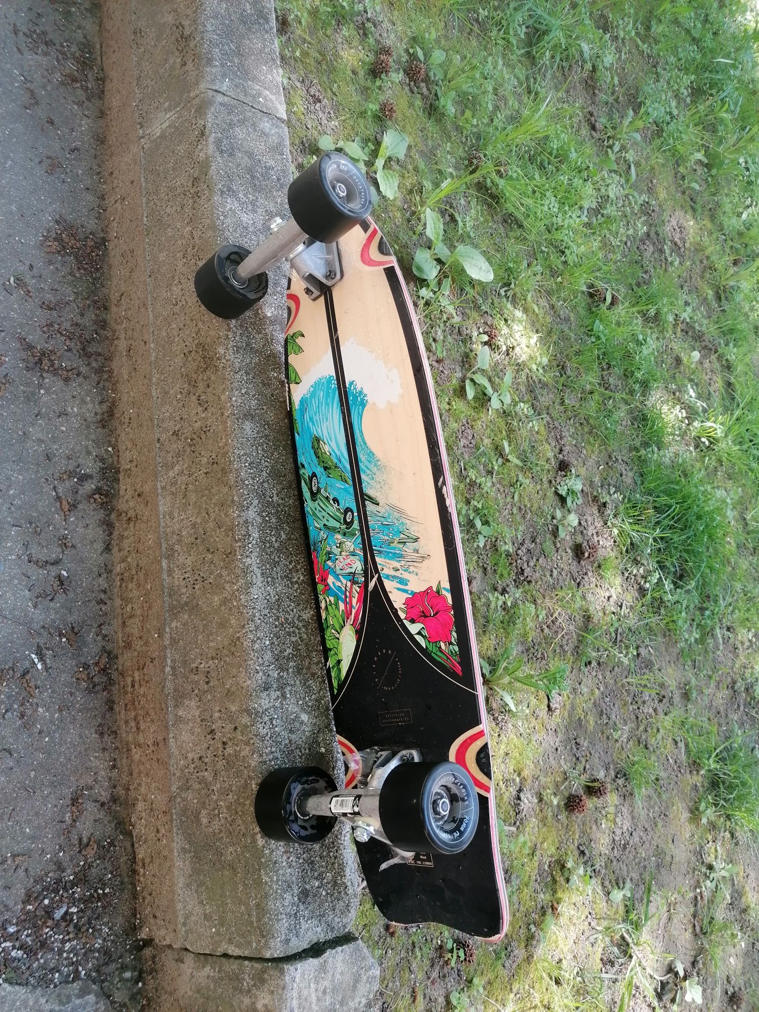 Skate Longboard Fish 500 Black