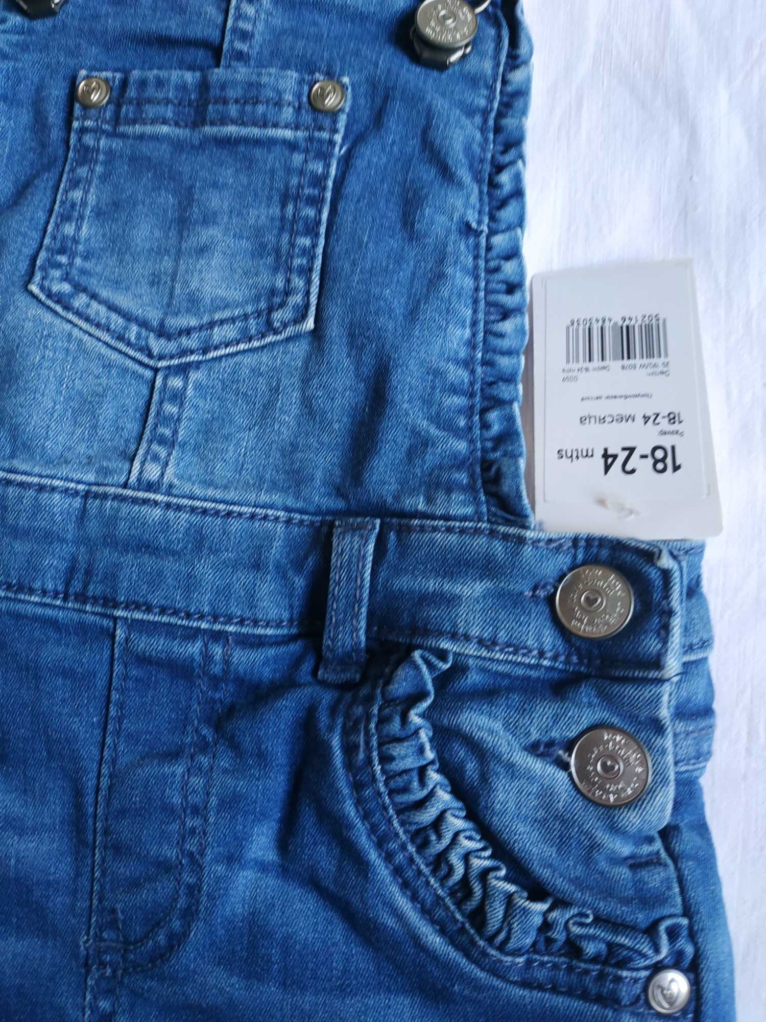 Новый джинсовый комбинезон джинсы Mothercare 18-24мес и 12-18мес