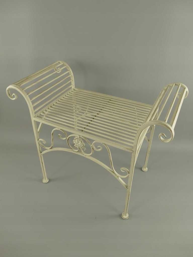 Krzesło metalowe ogrodowe rustykalne ławka retro