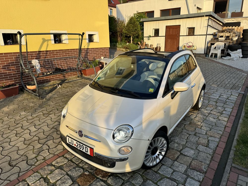 Fiat 500cabrio xenon skóra klimatronic biała perła