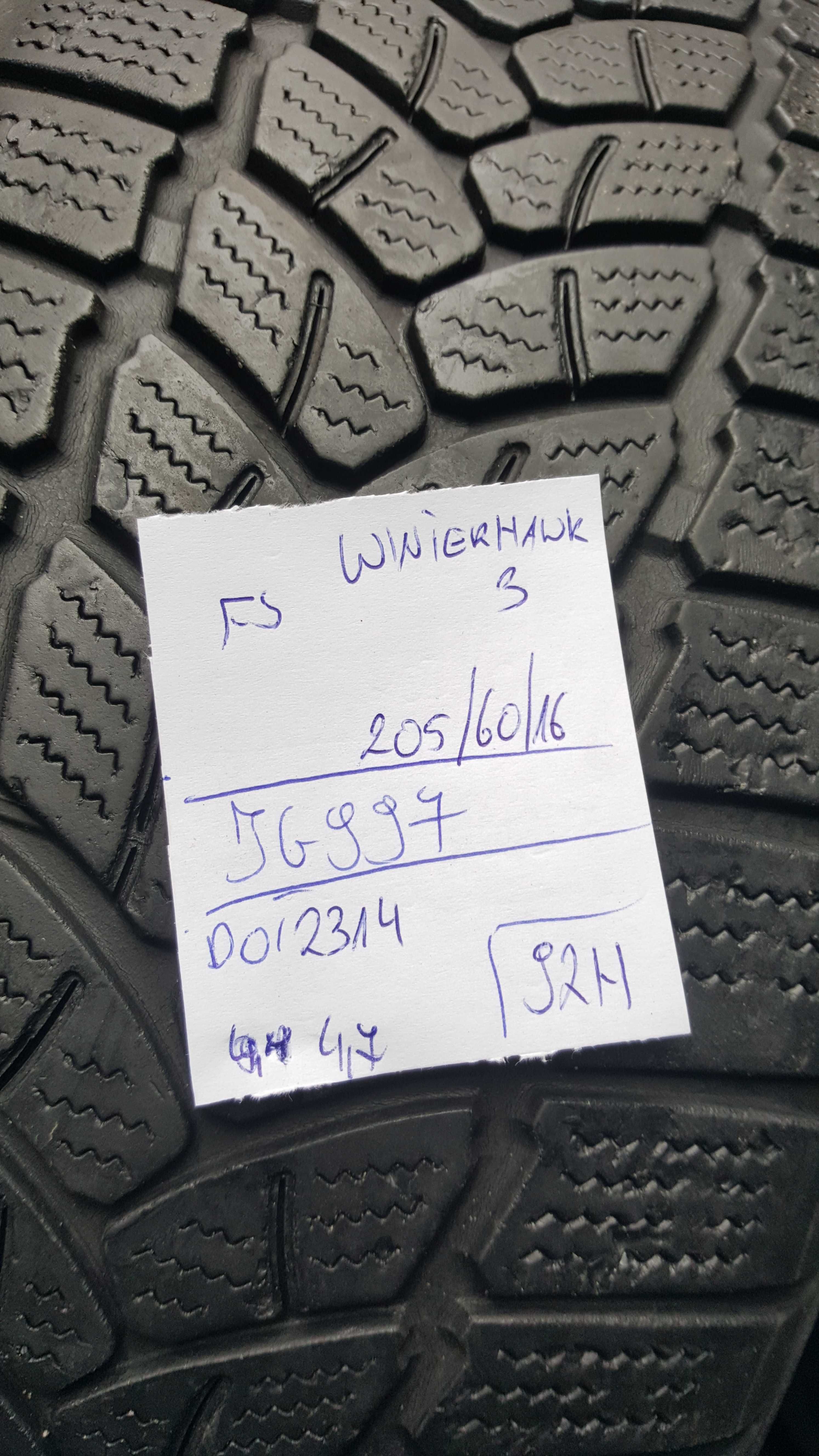 Firestone 205/60 r16 WinterHawk 3 /// 5mm!!! wysyłka GRATIS