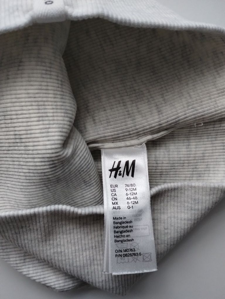 Czapka prążkowana h&m rozmiar 74/80