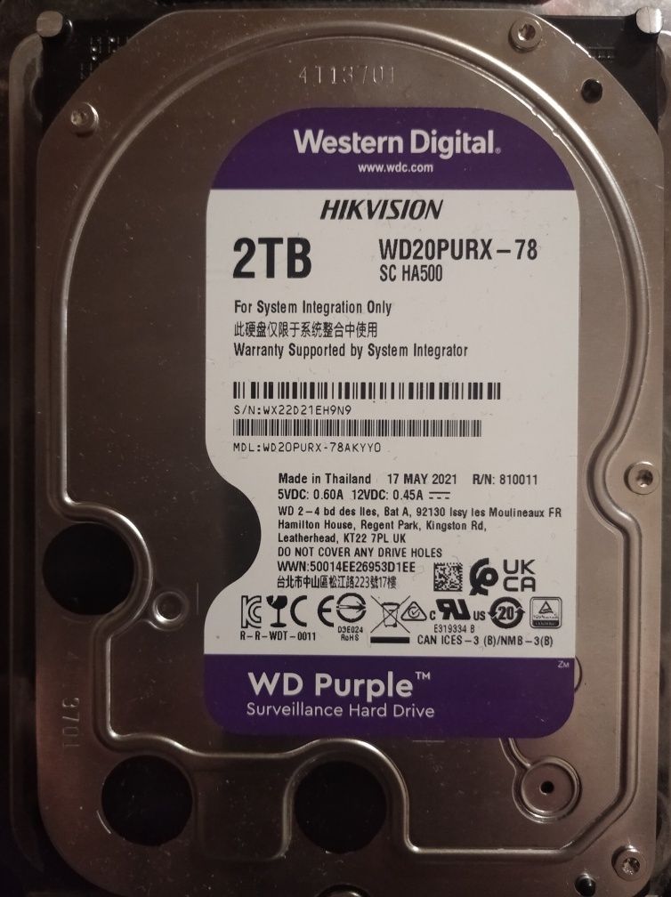 Продам HDD WD20PURX-78 нерабочий