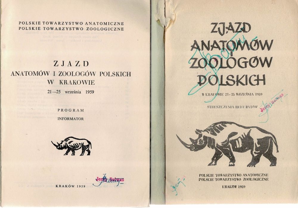 Zjazd Anatomów i Zoologów polskich. materiały 1959