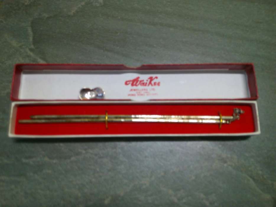 Okazja unikat Stare srebrne chinskie pałeiczki  Wai Kee Antyk dekoracj