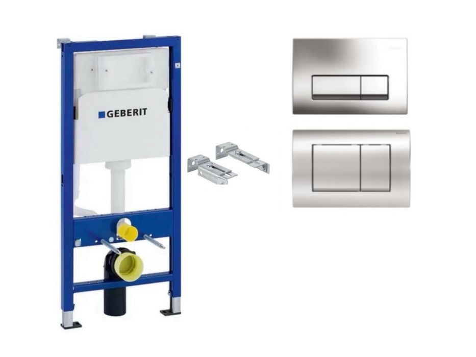 Інсталяція Geberit Delta 458.103.00.1 з хромованою клавішею