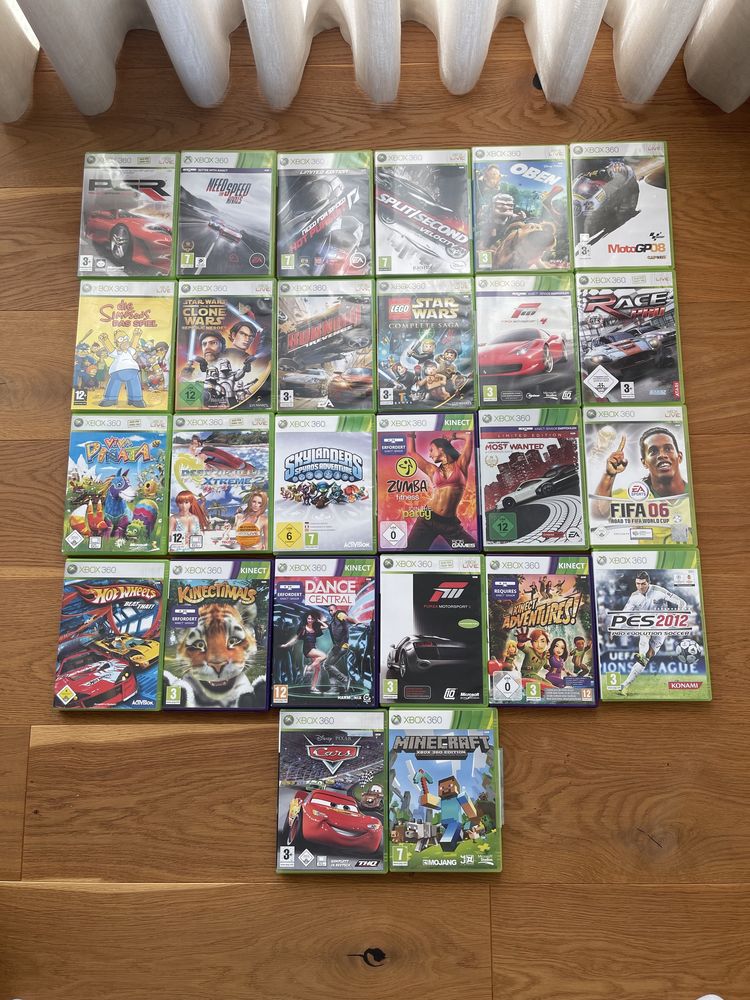 Xbox 360 com jogos e acessórios