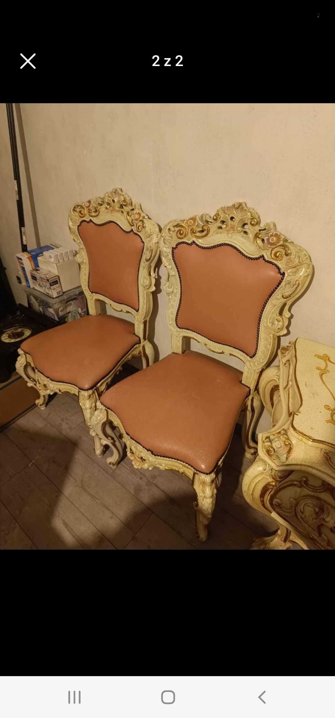 Komoda i krzesla barok rokoko