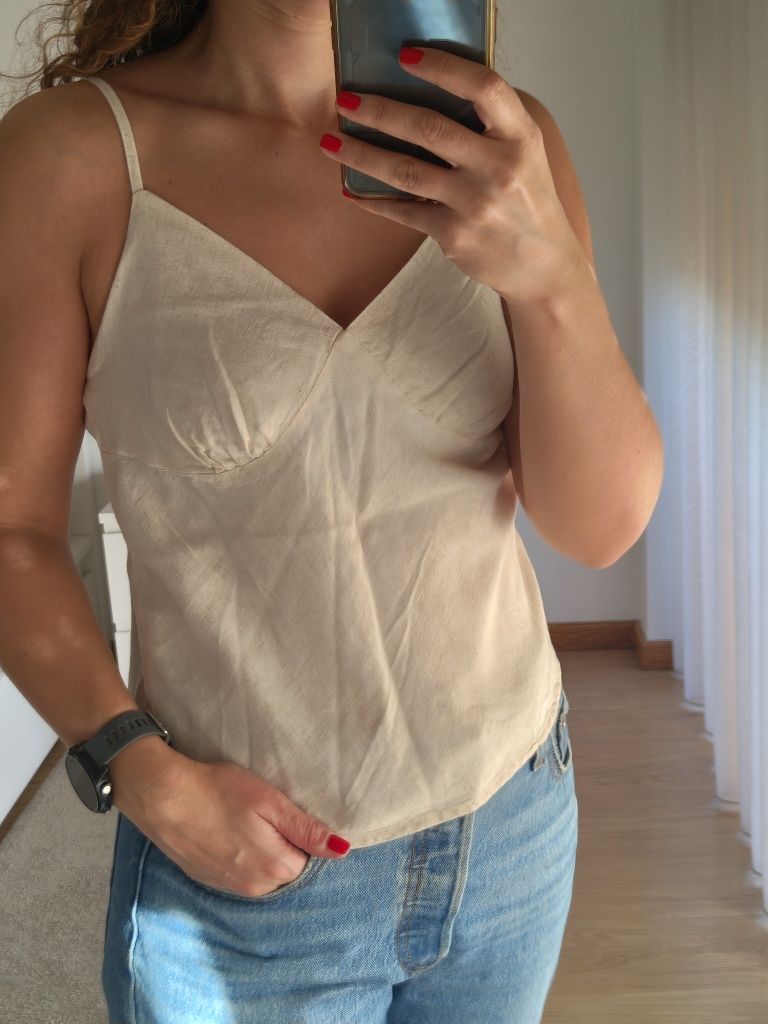 Camisola linho bege Primark