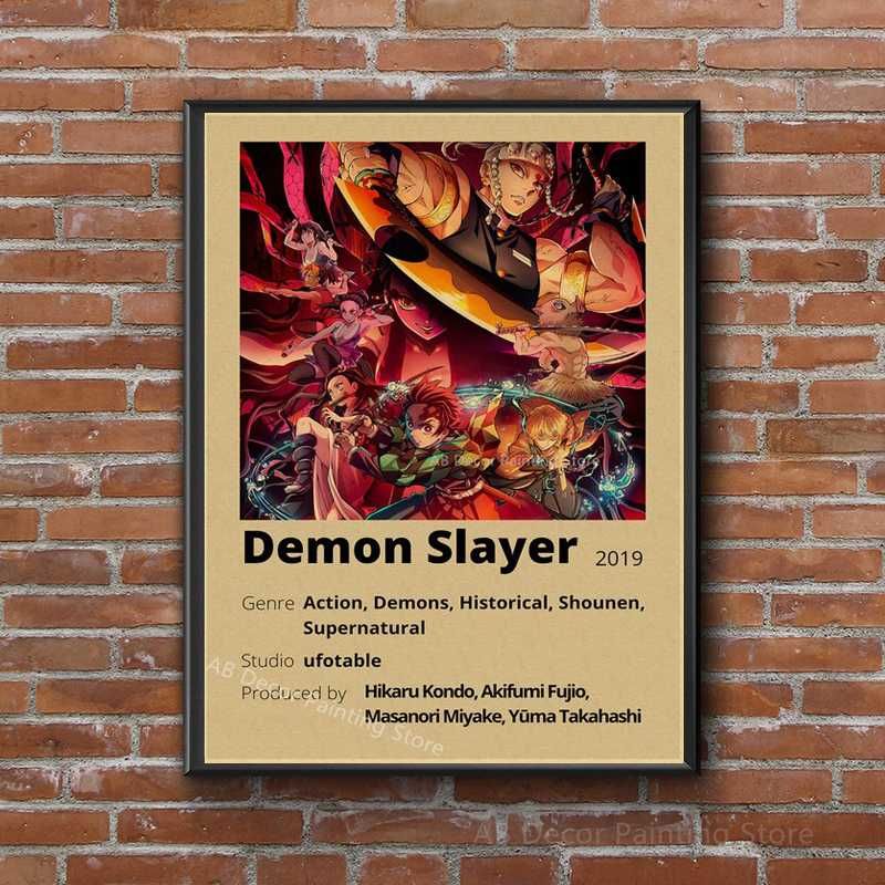 РАСПРОДАЖА! Плакат по аниме Клинок, рассекающий демонов (Demon Slayer)