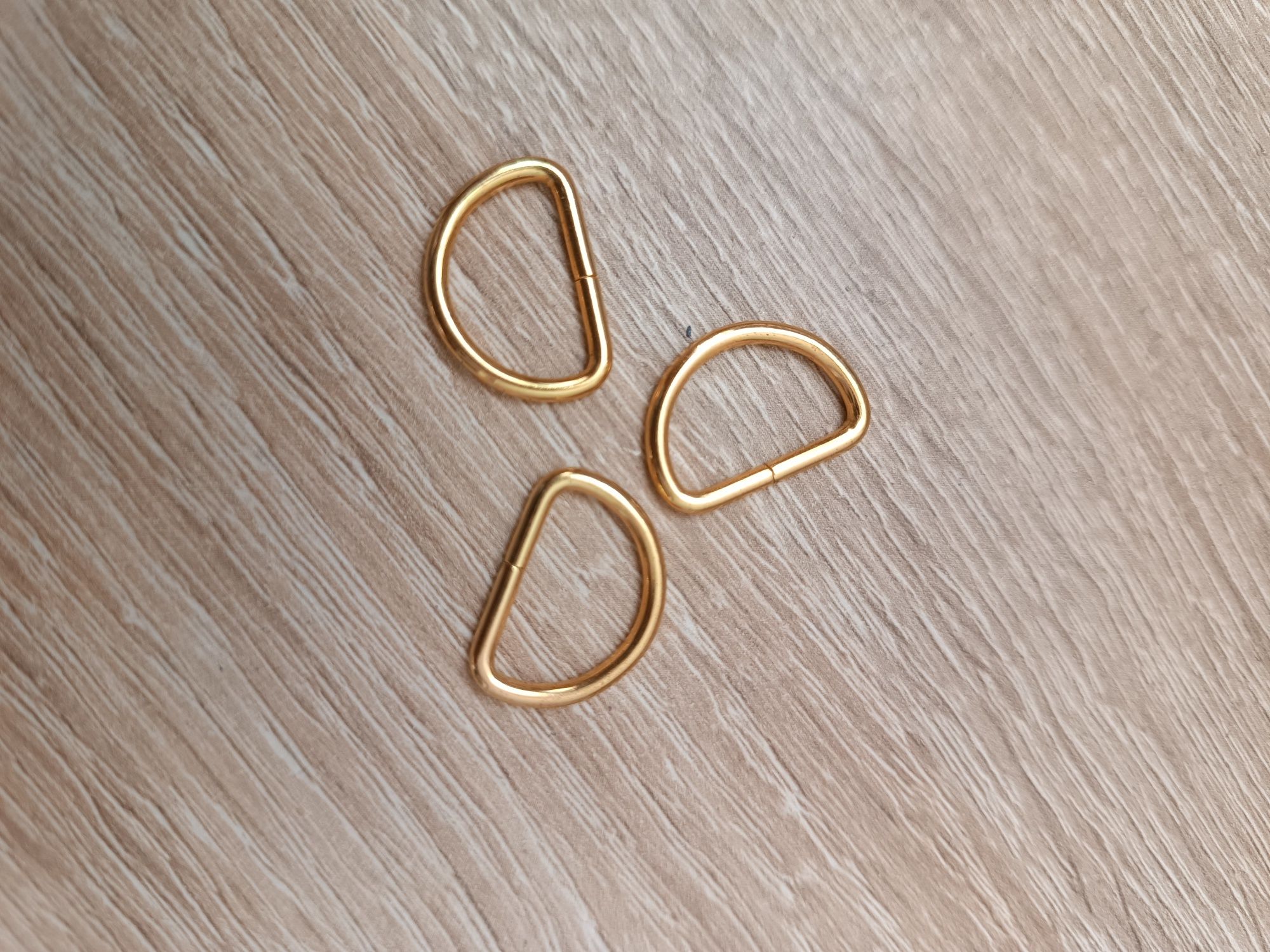 Półkółka metalowe 20 mm - złote do torebek 3 sztuki