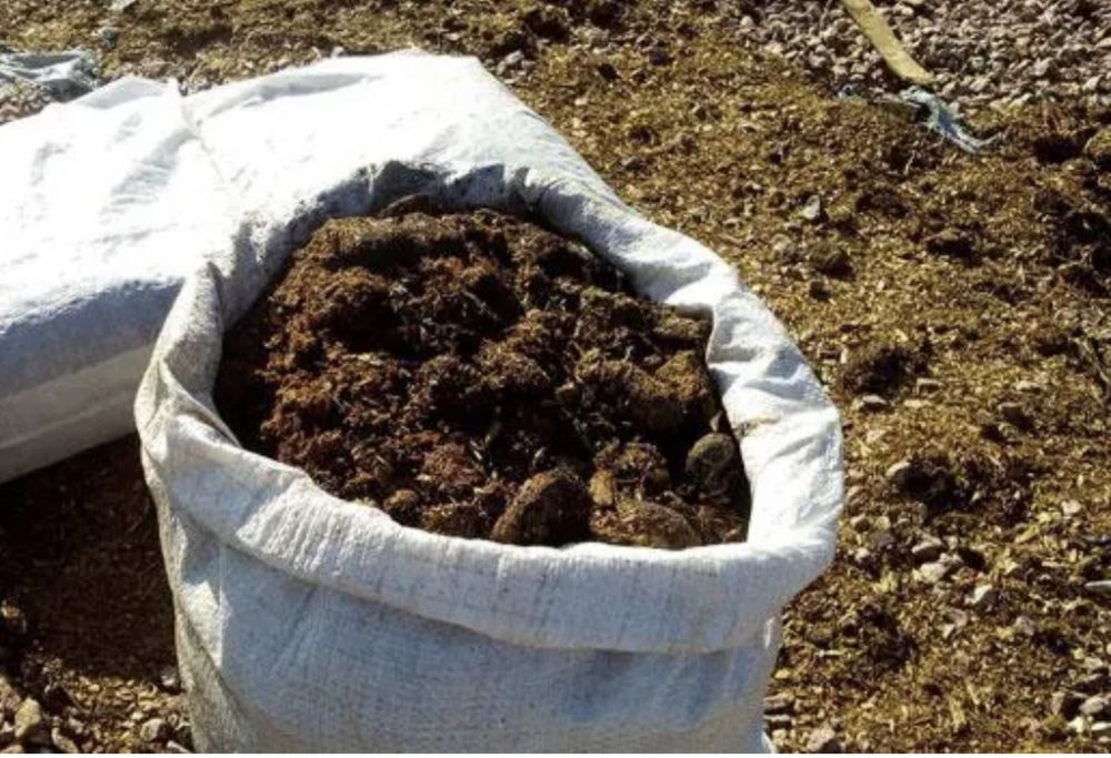 Конский навоз с опилками