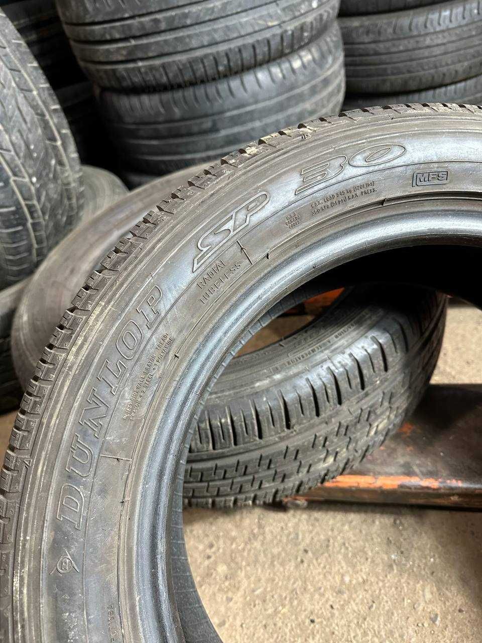 Літні шини б/у 2шт б/у 195/55 R16 dunlop sp30 7mm rl249-19