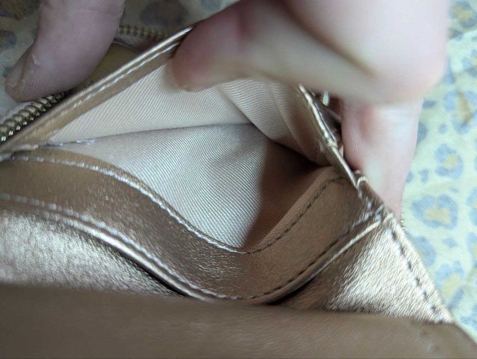 Гламурный женский мини-кошелёк Pisoraro Tokyo , розово-золотого цвета