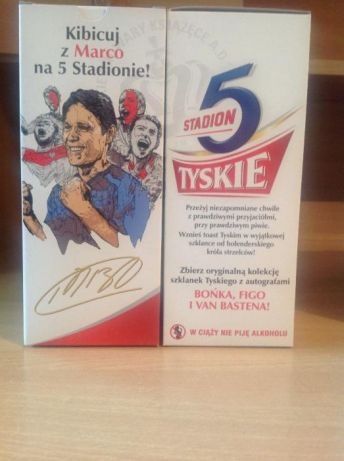 Szklanki do piwa TYSKIE z kolekcji 5 stadion [cena przy całości]