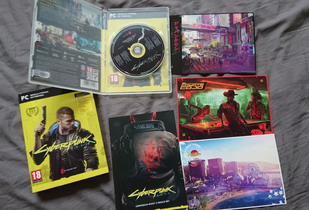 Cyberpunk 2077 PC Gra CDP Edycja Pudełkowa Mapa Naklejki Zestaw gier