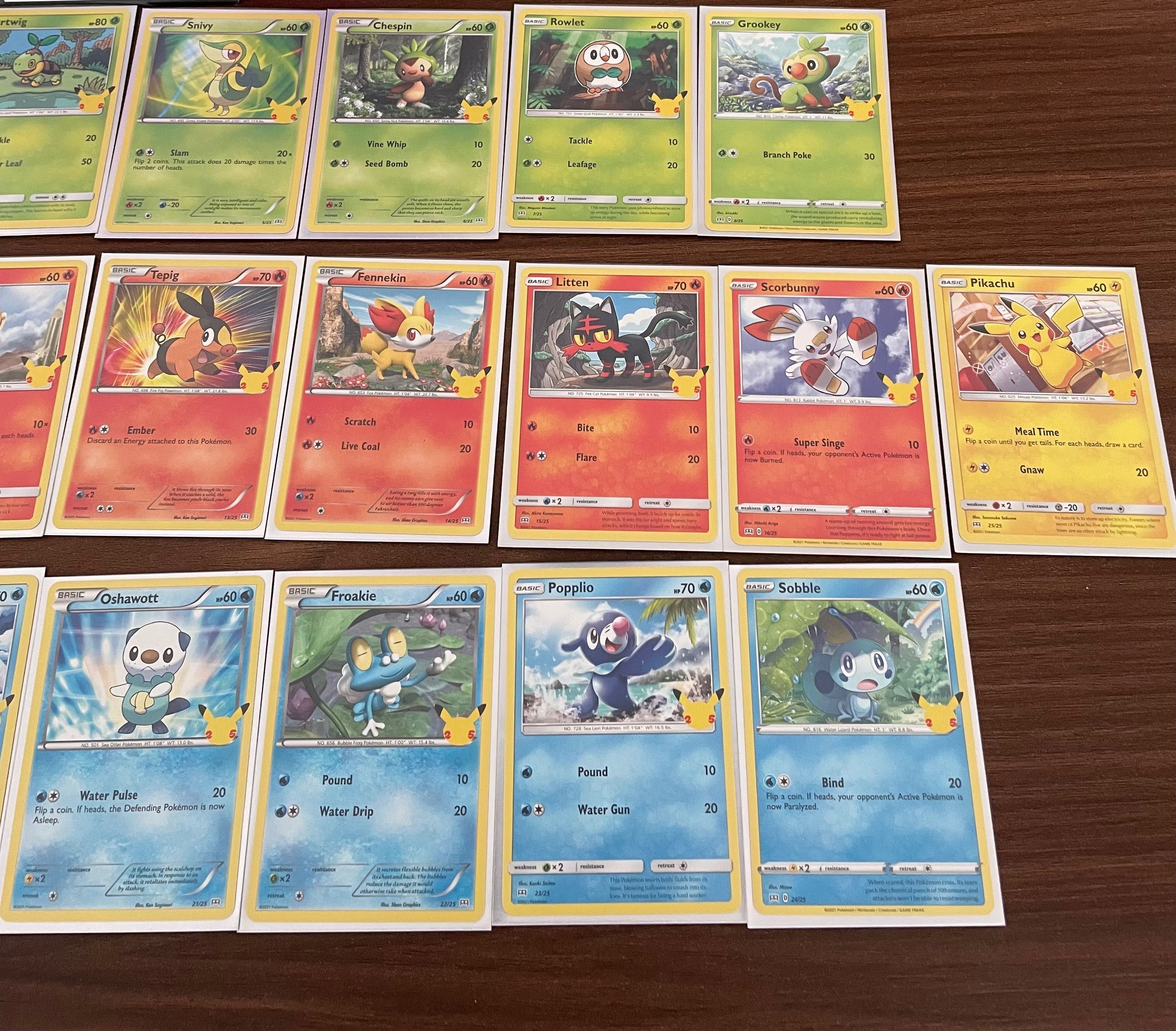 Set completo - Pokémon Celebrations McDonalds
