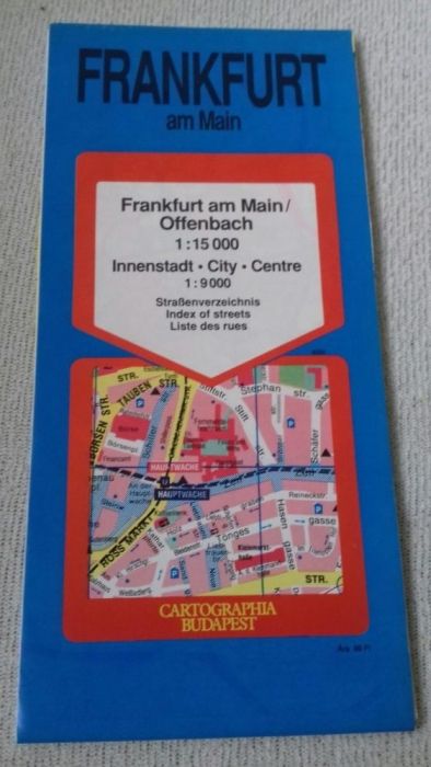 Mapa turystyczna: Frankfurt am Main