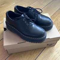 czarne buty dr martens quad 1461 black polished smooth retro