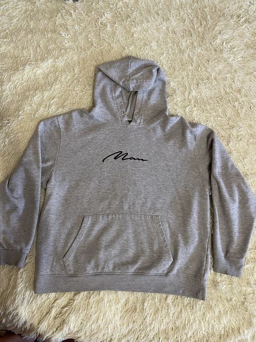 Чоловіче худі бренду MAN в сірому кольорі