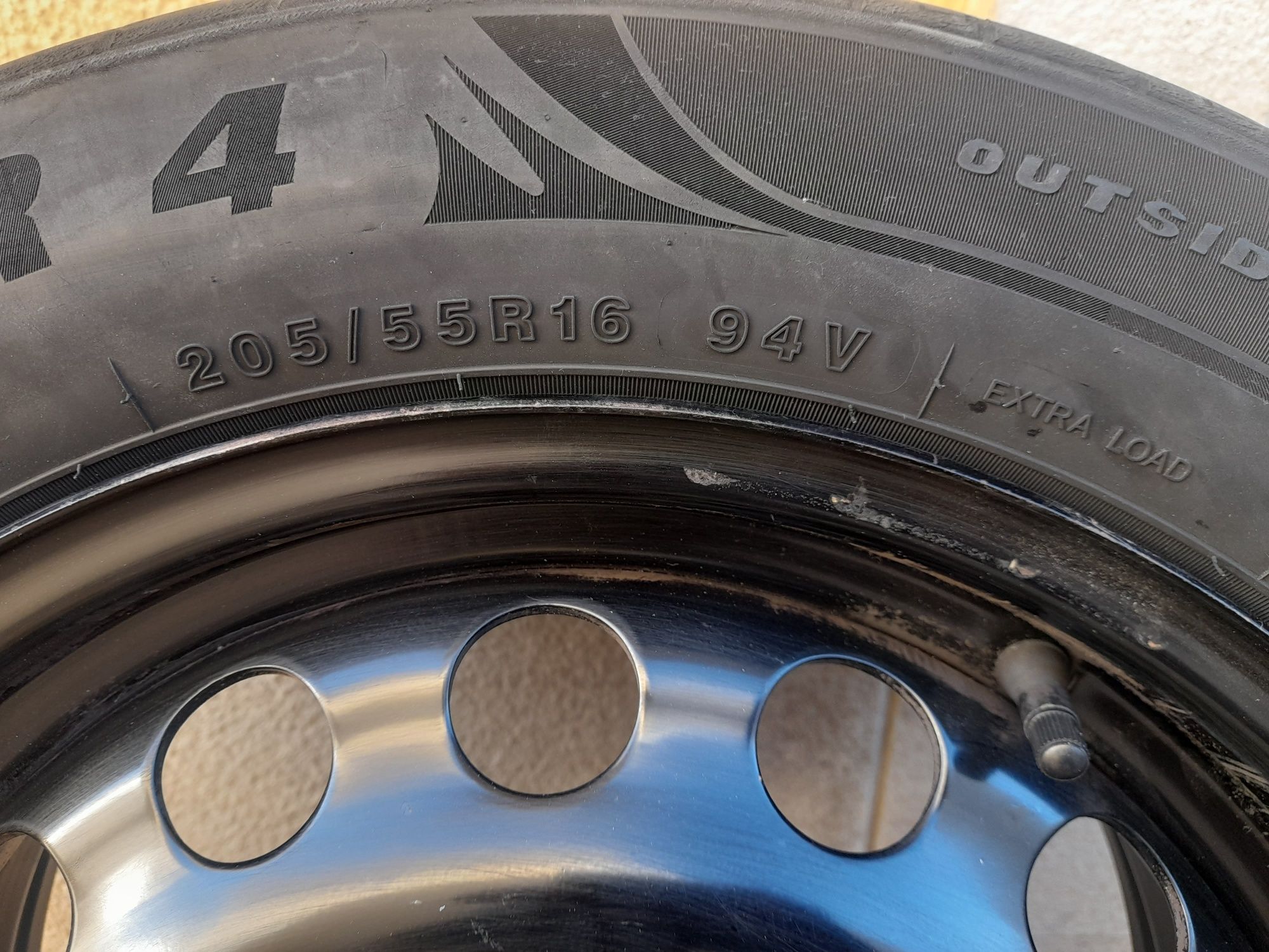 Roda suplente jante 16 5x108 Ford Volvo Renault pneu 205/55 R16