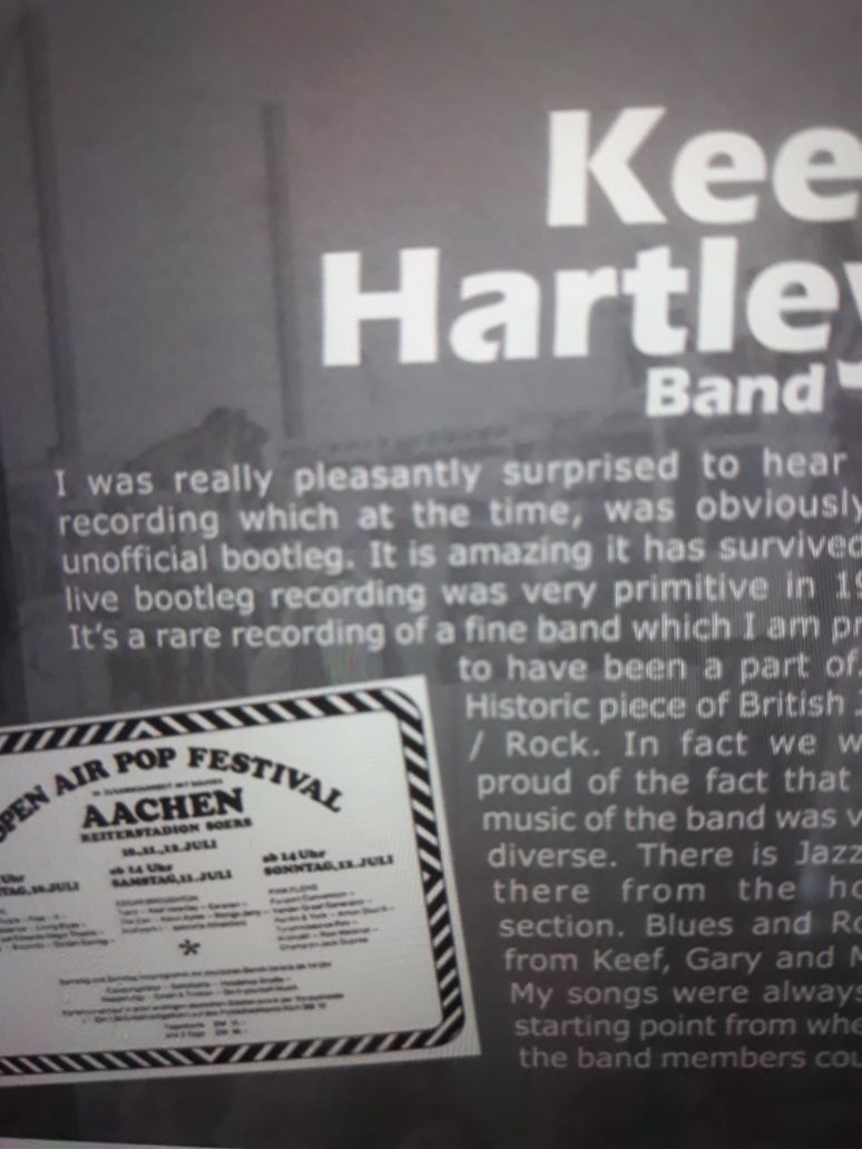 Archiwum blues rocka KEEF HARTLEY BAND- Live at Aachen. 1970.