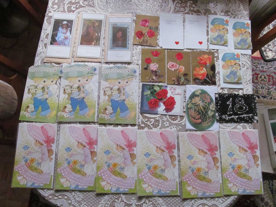 Kartki okolicznościowe -zestaw 22szt  okazja!