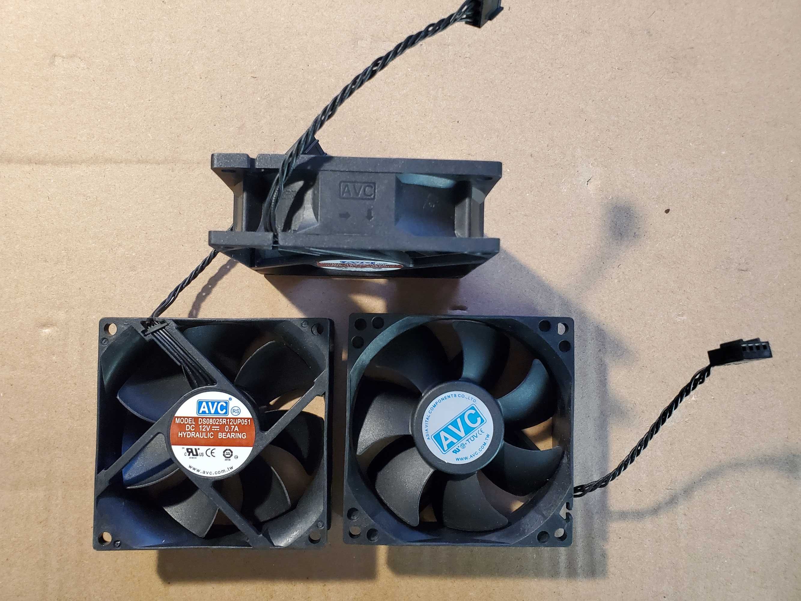 Вентилятор AVC 70/80/90/120/140 мм mm 2/3/4 пін 12 В