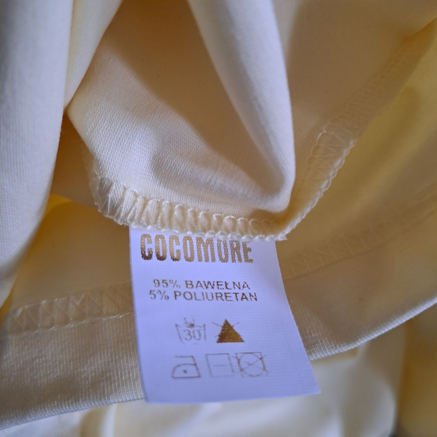 Cocomore pastelowy żółty t-shirt koszulka rozmiar 40 L