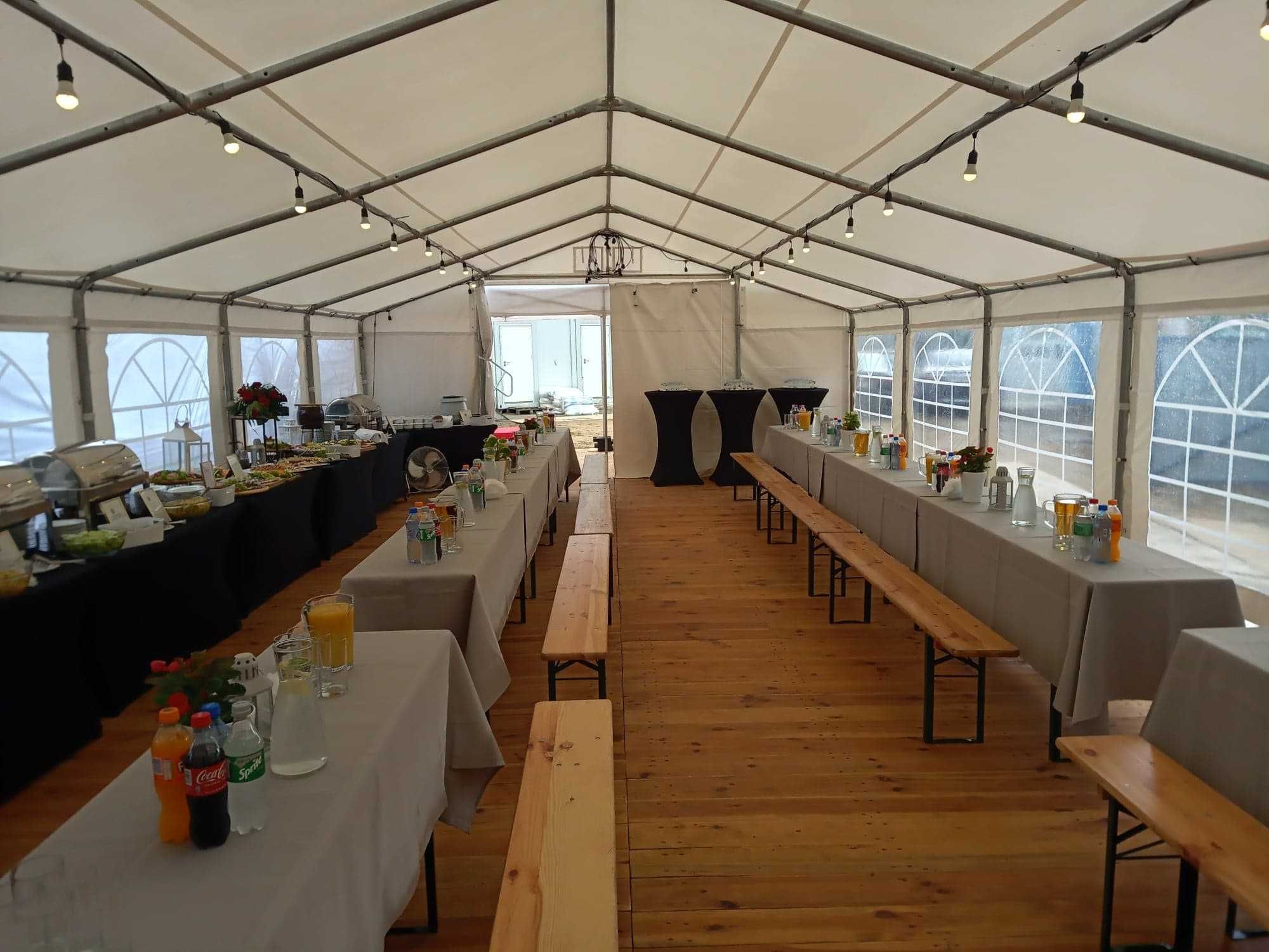 Namioty hale eventowe stoły krzesła
