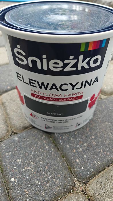 Farba Śnieżka - elewacyjna fasadowa, akrylowa 2.5 l - Grafitowy - Nowa