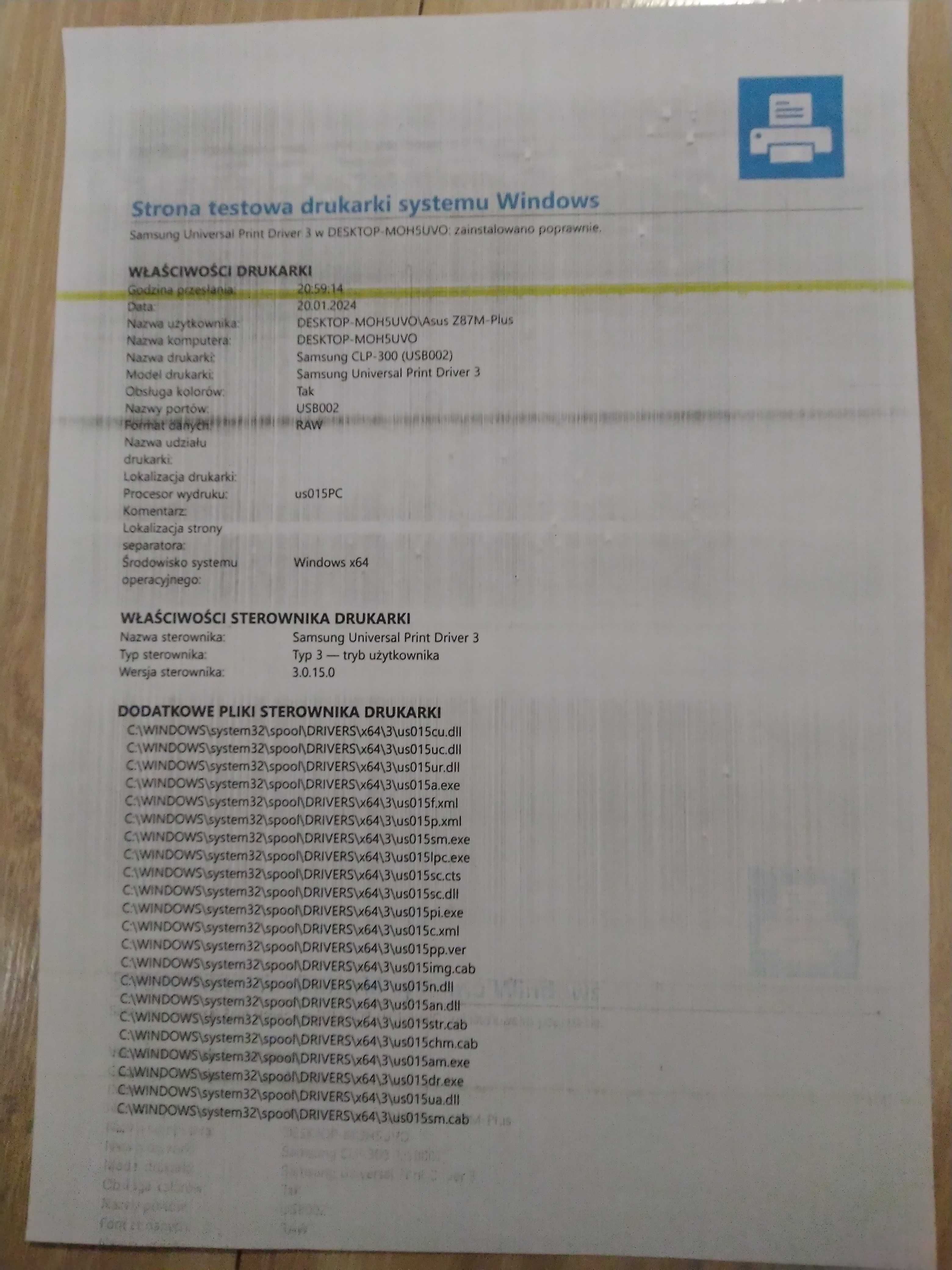 drukarka Samsung CLP-300 laserowa, kolorowa, okazja