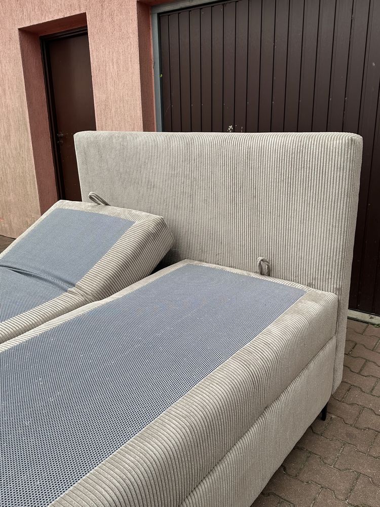 Łóżko kontynentalne Poso 180x200 regulowane zagłówki relaks pojemnik