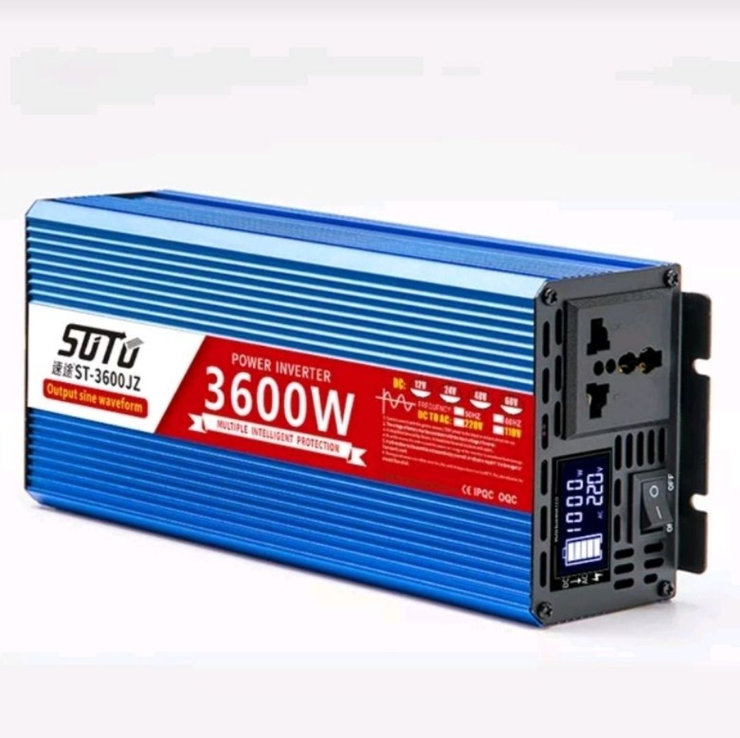 Інвертор SUTU 3600W/12V220V/чиста синусоїда/перетворювач напруги