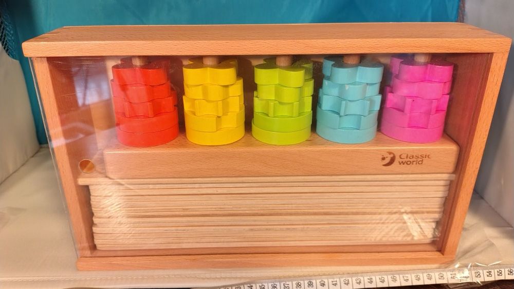 Układanka do nauki liczenia - drewniane pomoce montessori