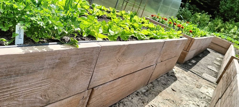 Warzywnik Betonowy, Podwyższone grządki betonowe 305 x 105 x 75