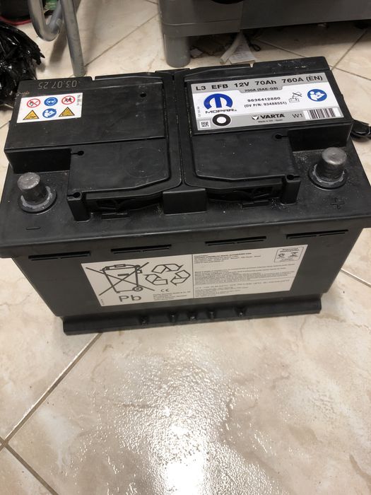 Akumulator Varta EFB 70Ah 760A oruginal OE start-stop