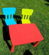 Stolik Mamut i dwa krzesełka