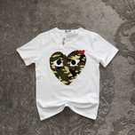 Футболка comme des garson play cdg кгд ами футболка на лето с серцем