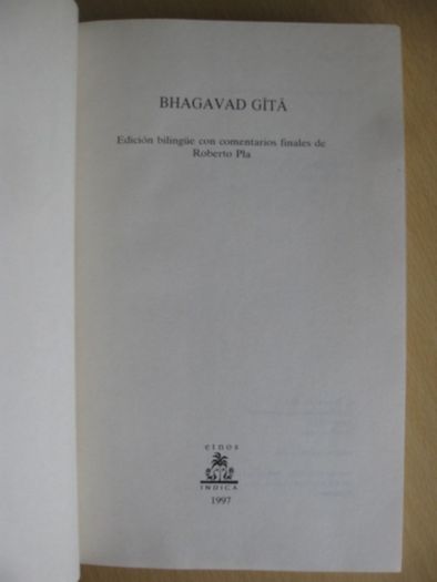 Bhagavad Gítá - Edição Bilingue