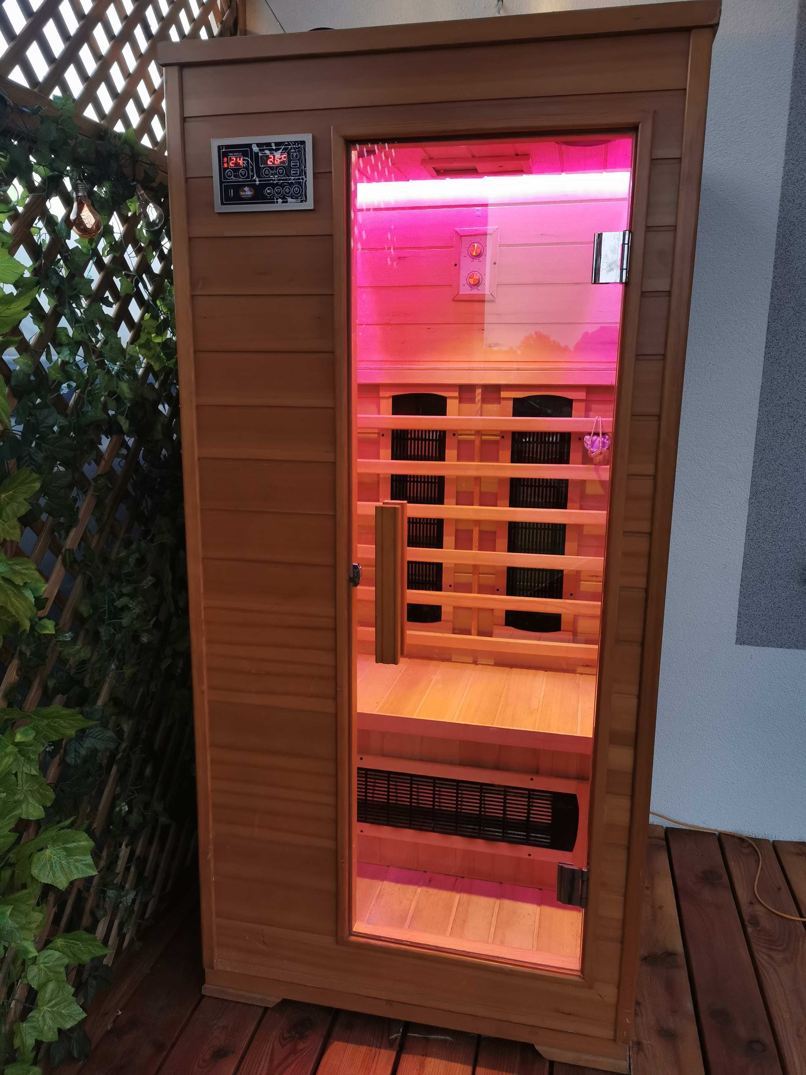 Sauna na podczerwień INFRAROT sucha Infrared Radio LED 90x90 110x100