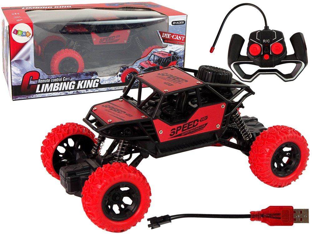Auto Zdalnie Sterowane Terenowe R/C 1:18 Czerwone.