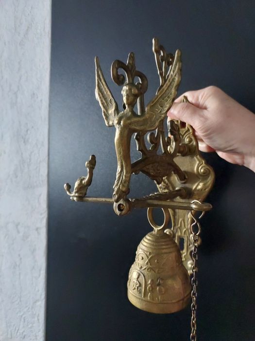 Раритетний настінний бронзовий дзінок