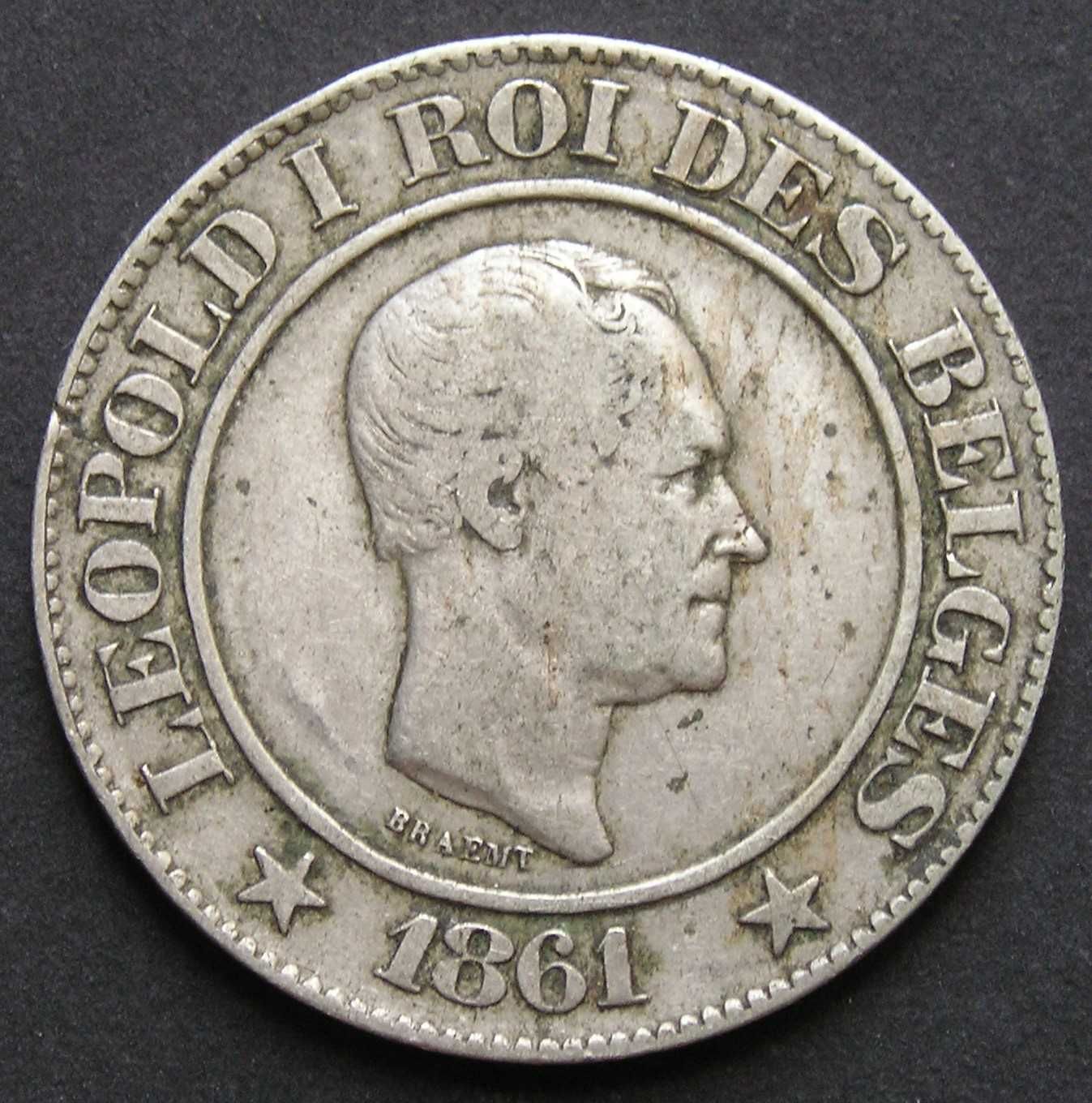 Belgia 20 centimes 1861 - król Leopold I