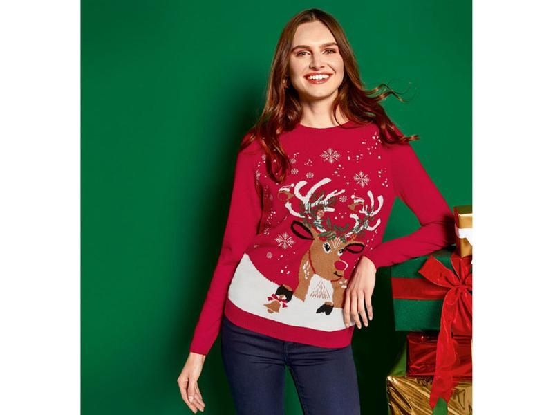Новогодний свитер с оленем размер 56-58